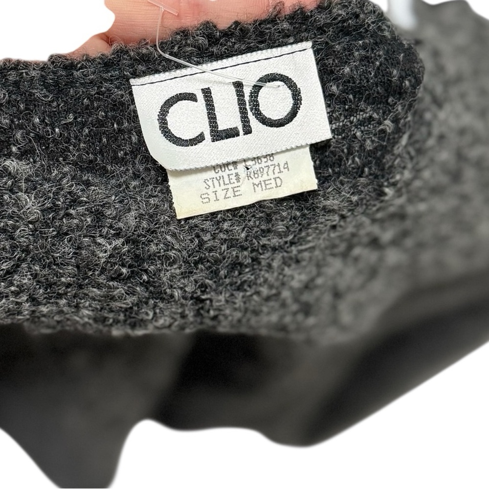 CLIO 80s 90s Vintage Boucle/Nubby Wool Blend Knit Textured Sweater Medium NWOT - Picture 11 of 13